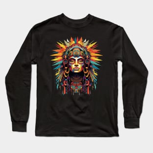 Aztec Legacy - Mexican Mesoamerican Pride Urban Streetwear Long Sleeve T-Shirt